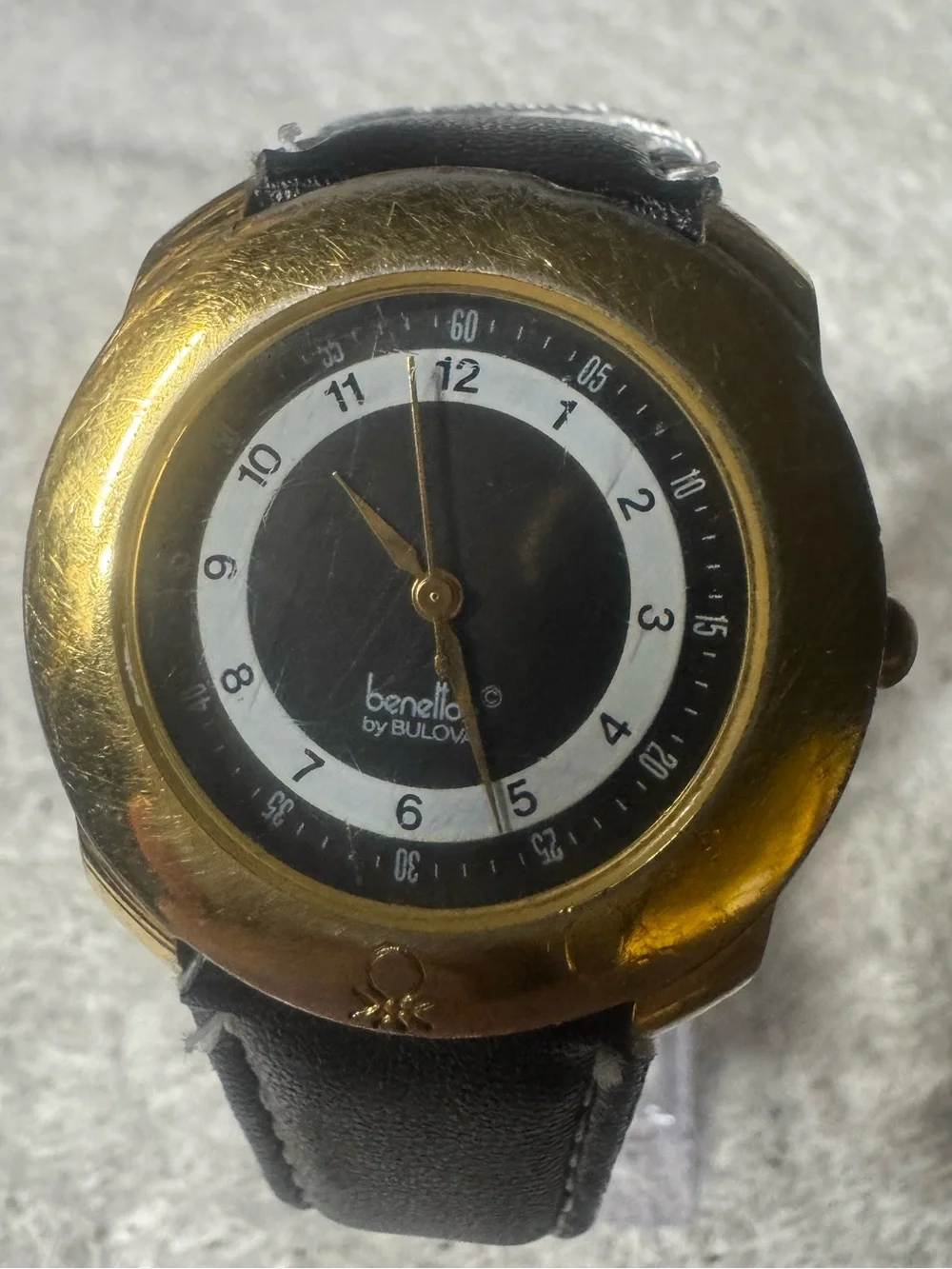 Men's Black and Gold Watch